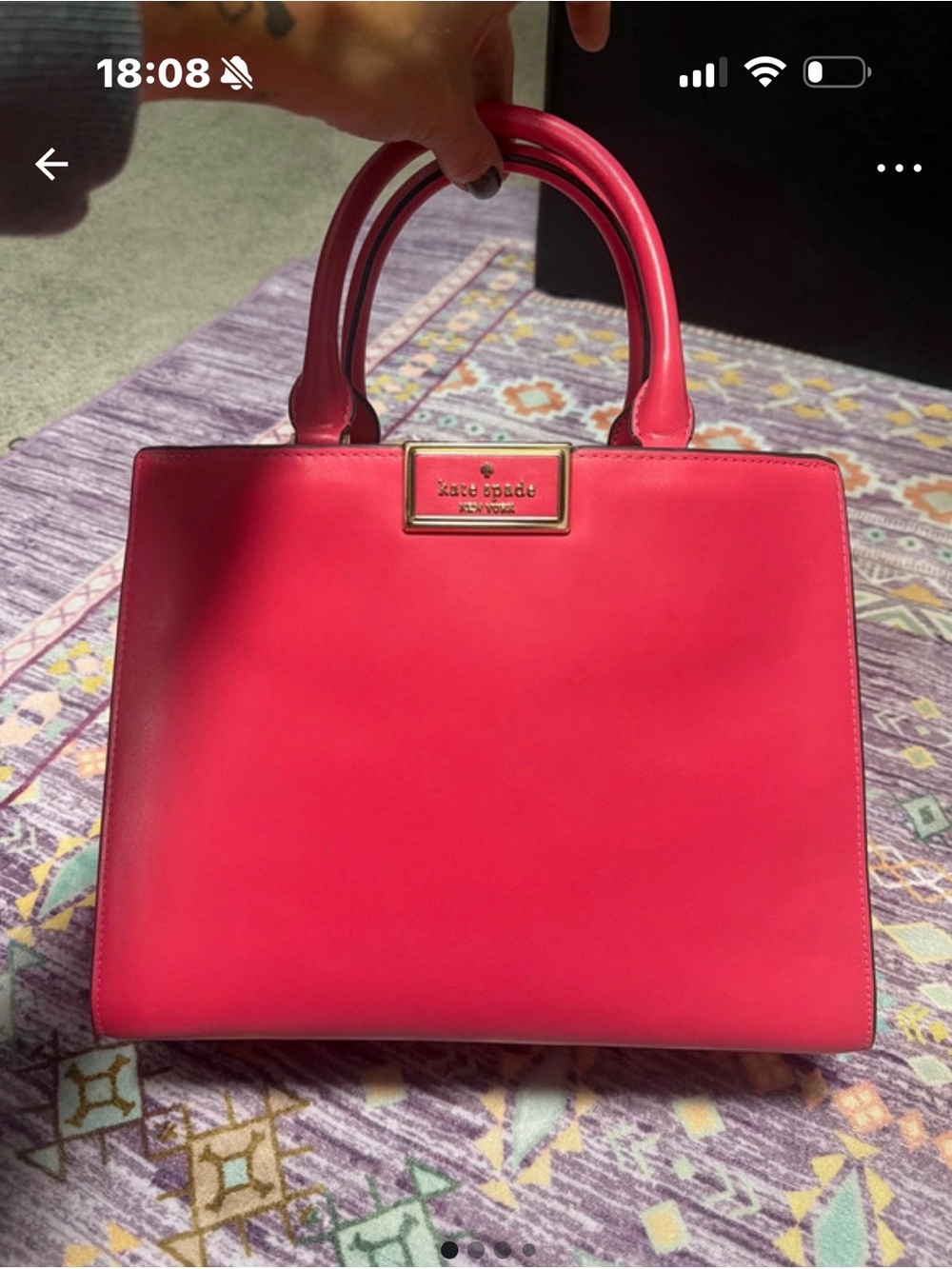 kate spade Hot Pink Leather Top-Handle Satchel